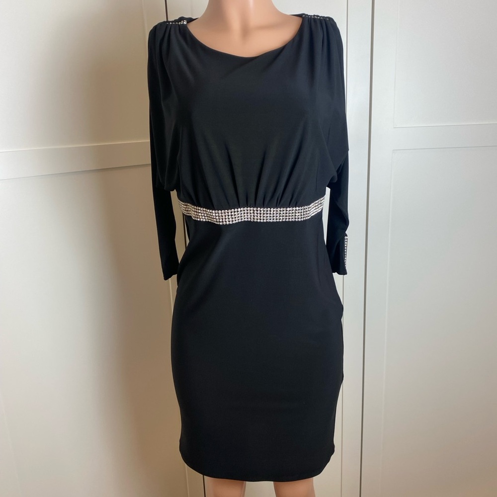 Frank Lyman design, black dress with sparkly details